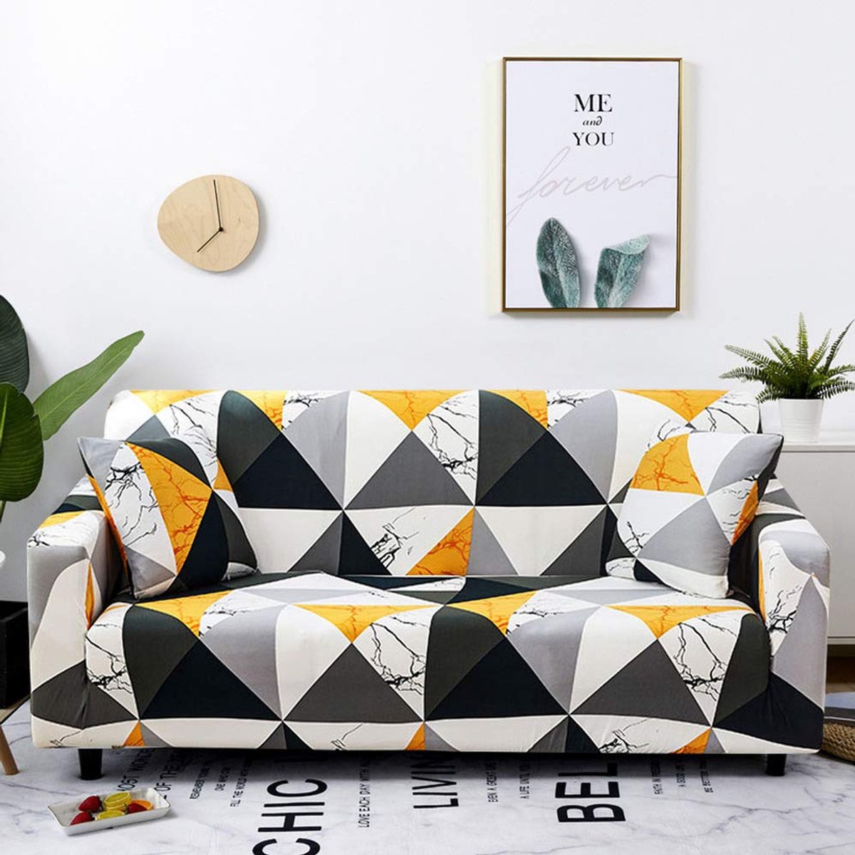 Hoes Sectionele Elastische Stretch Sofa Cover Voor Woonkamer Couch Cover L Vorm Hoek Fauteuil Cover 1/2/3/4 Zits (Pillow Casex2 45x45,Color 22)