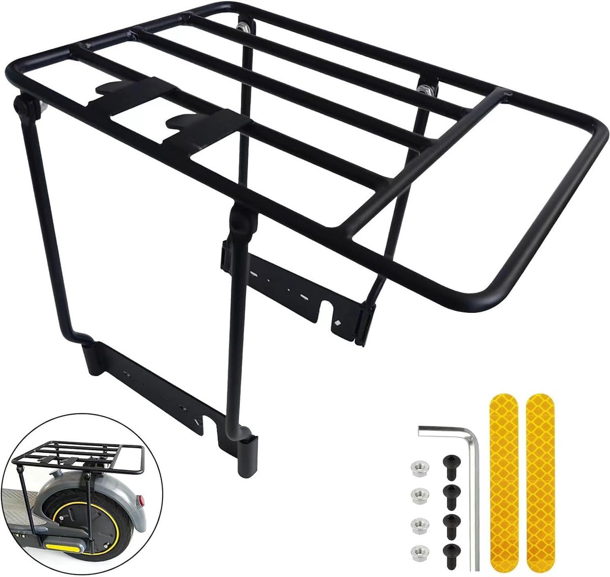Bagagedrager voor Max G30 Essential elektrische scooter - Van stevig dik staal - Opbergrek - Accessoires voor elektrische scooter