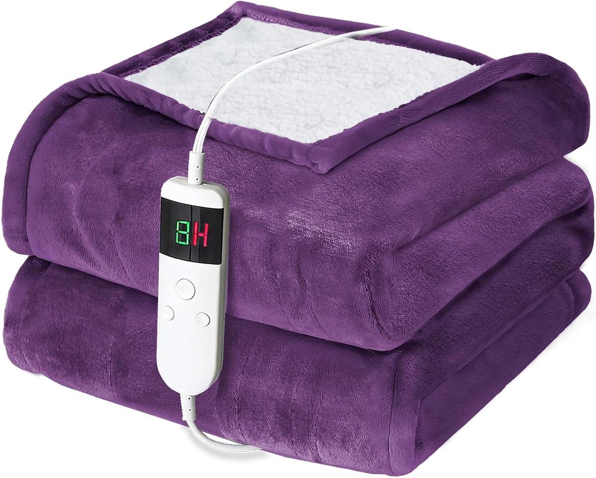 Elektrische Deken - Verwarmde Deken - Warmte en Comfort - 10 Warmtestanden - 130 x 180 cm - Grijs