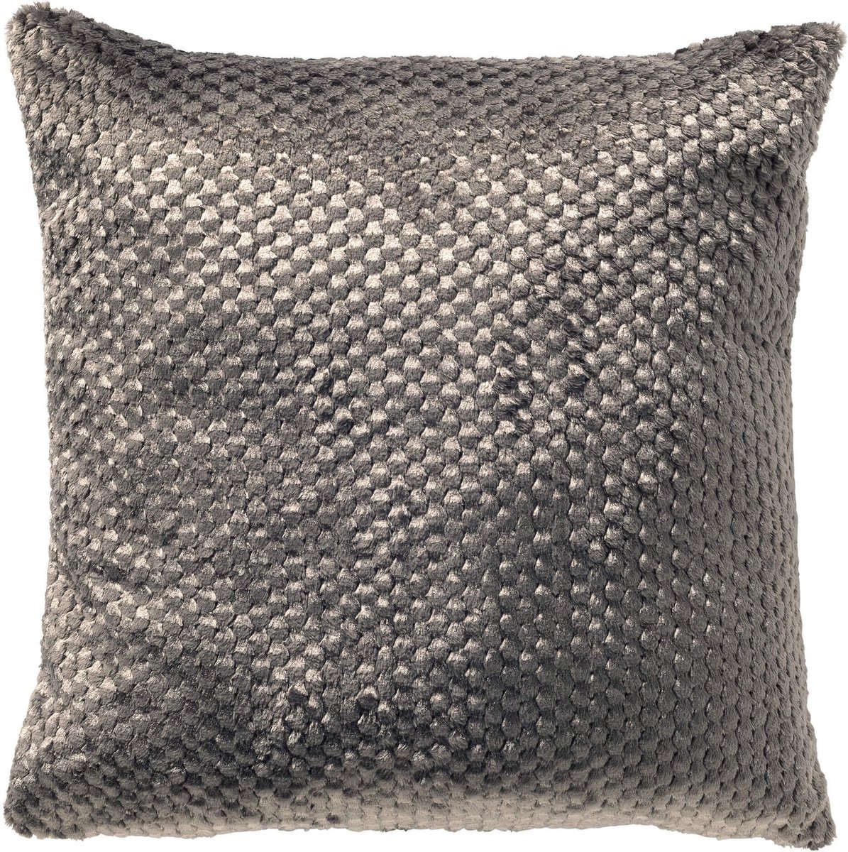 Dutch Decor MICK - sierkussen 45x45 cm - fluffy - Charcoal Gray - antraciet - Inclusief binnenkussen - Luxe kussens voor woonkamer & bank