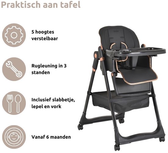 Moni Lindo Beige Kinderstoel incl. Accessoires 111587 van Moni — afbeelding 2
