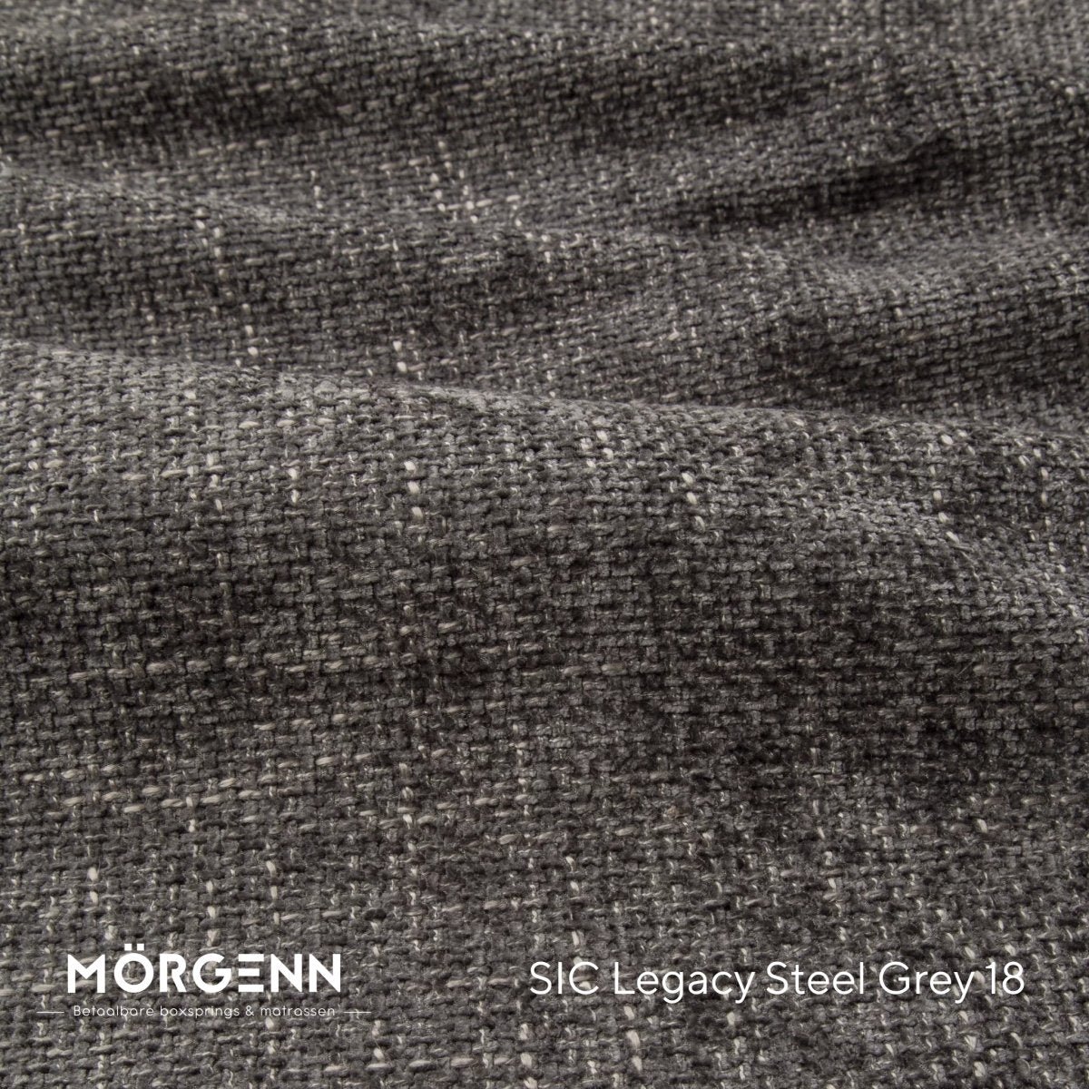 Mörgenn SIC Legacy Stofstaal - Meubelstof voor Boxspring en Bed - Steel Grey 18