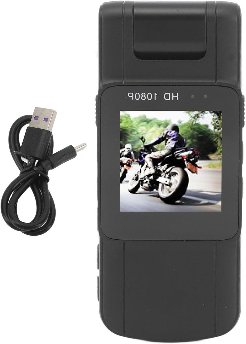 Draagbare Camera - Zakcamera HD - Momenten Vastleggen - 180° Roterende Lens - 154-inch Scherm - Zwart