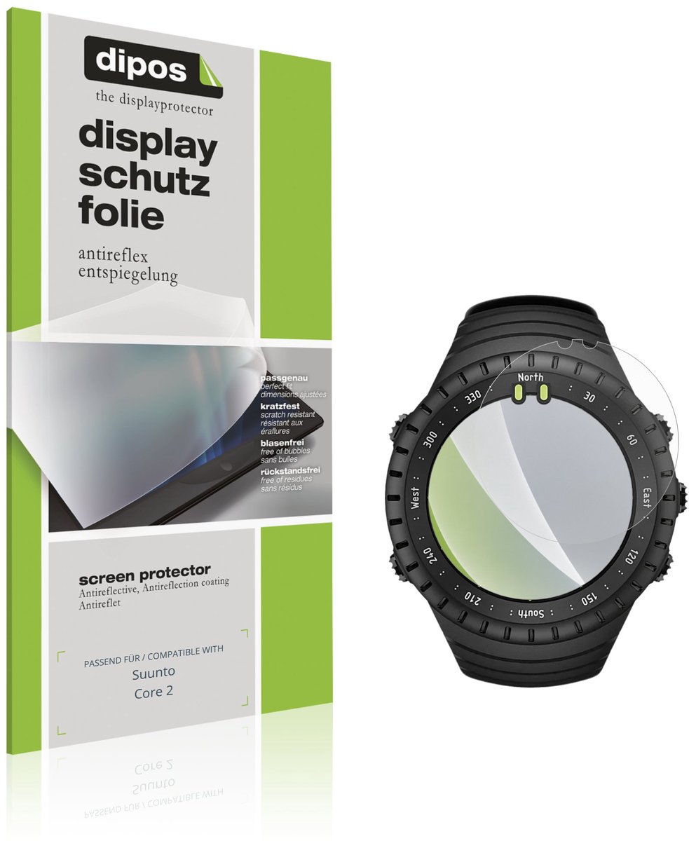 dipos – 6x Matte Beschermfolie geschikt voor Suunto Core 2 | Krasbestendige & antireflecterende Screenprotector Ultra-Thin