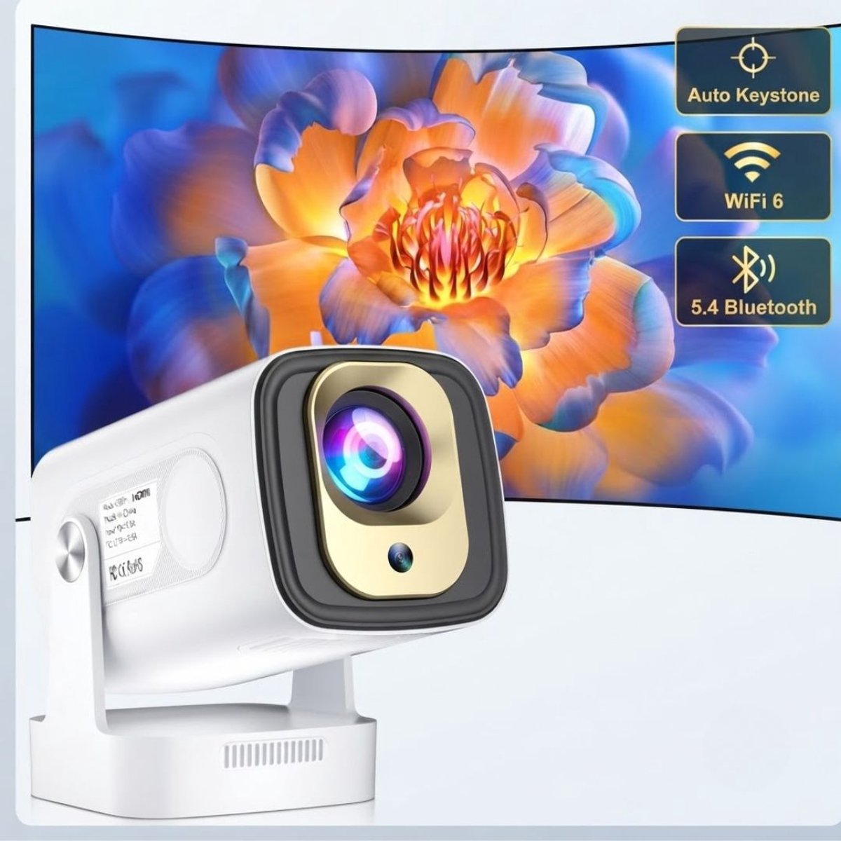 LNMsolutions® Mini Beamer - Beamer - Projector - Wit - 10cm x 9cm x 20cm