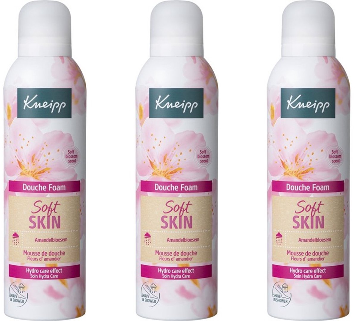Kneipp Douche Foam Silky Secret - 3 x 200 ml - Voordeelverpakking