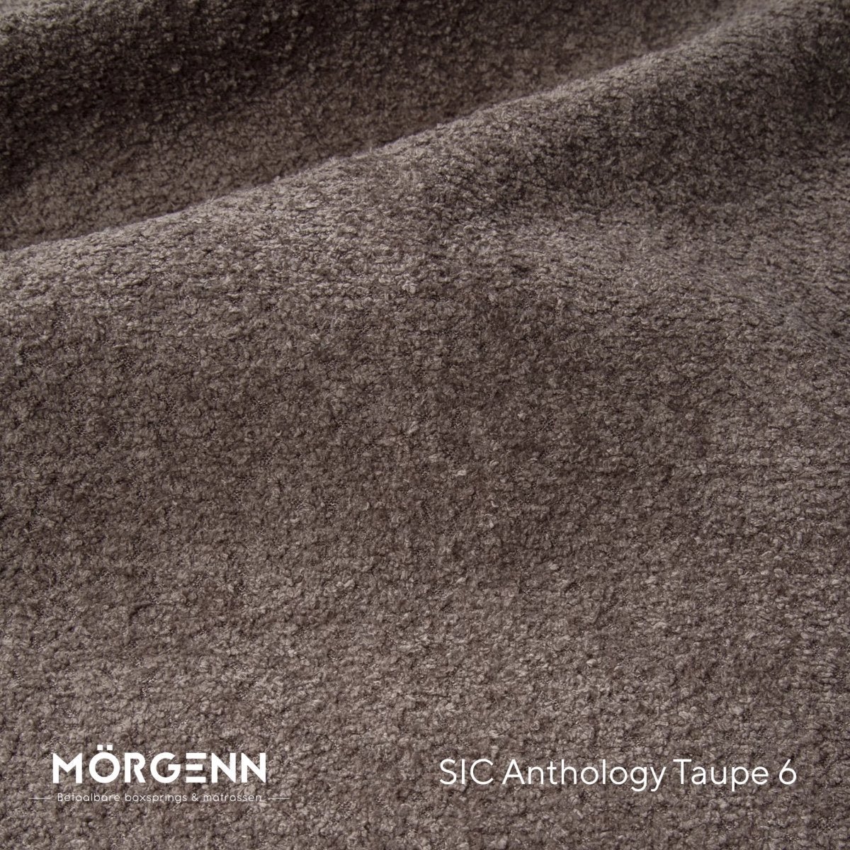 Mörgenn SIC Anthology Stofstaal - Bouclé Stof voor Boxspring en Bed - Taupe 6