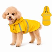Hondenregenjas - Regenjas Hond - Waterdicht en Reflecterend - Hondenjas met Verstelbare Pasvorm - 30cm Ruglengte