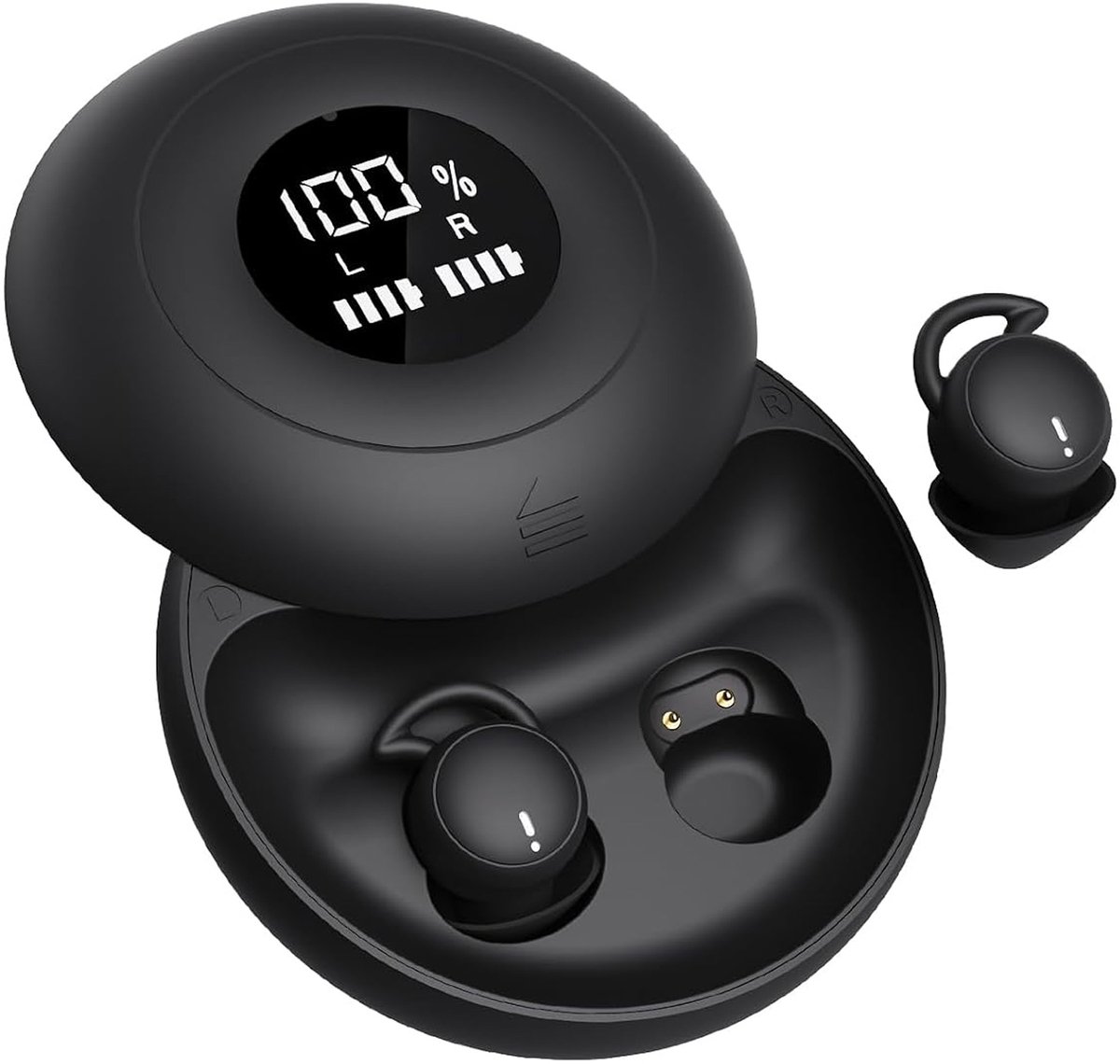 carmdering - Slaap Oordoppen - Onzichtbare Slaap Koptelefoon - Mini Bluetooth Earbuds - Geluidsisolatie Voor Zijslapers - Draadloze Connectie Met Microfoon - Zacht Silicone - Comfortabel En Drukloos - Lange Batterijduur Voor Rust - 1 Set