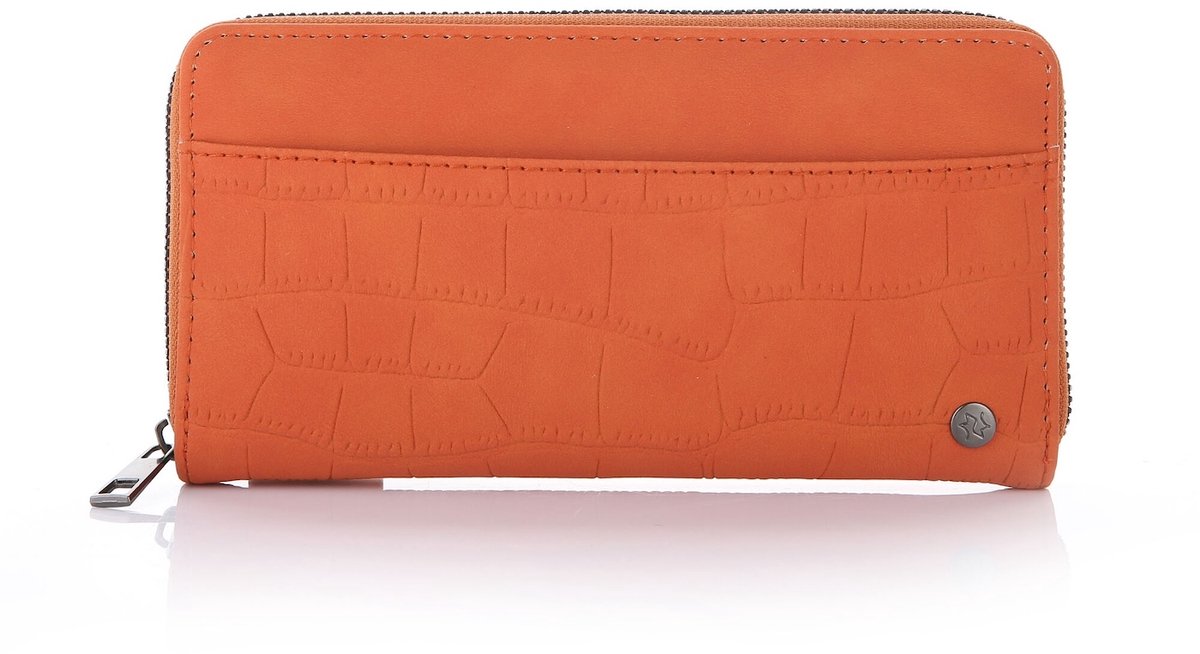 Sunset Fashion Portemonnee Klassiek Croco oranje 20x10cm