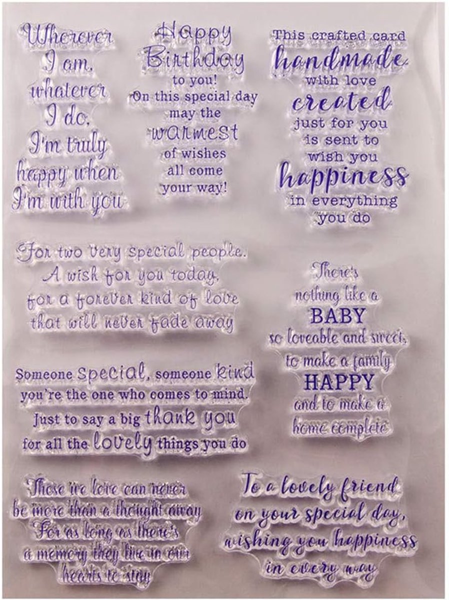 gelukkige verjaardag speciale vriend vriendschap pasgeboren baby duidelijke stempels voor kerstkaarten maken decoratie en scrapbooking rubberen stempels voor ambachten-A1598