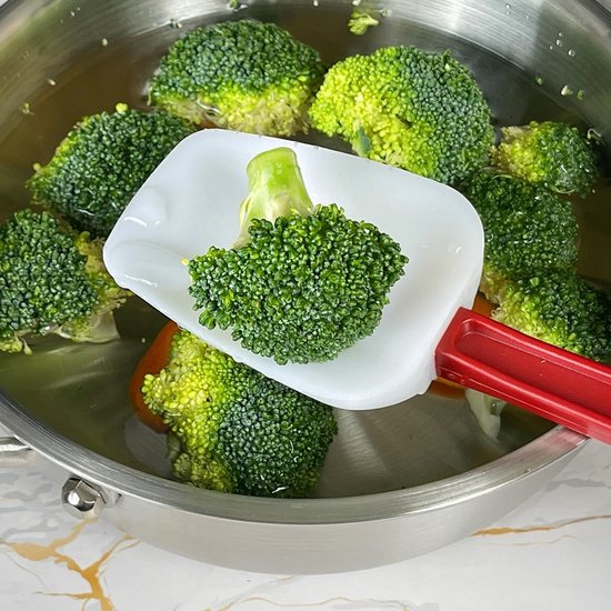 Spatels Pakket van 3 (35,6 cm), hoog hittebestendige commerciële siliconen spatels voor bakken, rubberen lepelspatel voor koken, siliconen kookspatel antiaanbaklaag — afbeelding 5