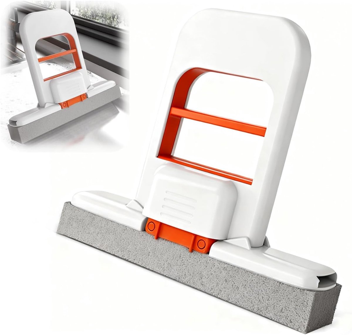 Mini-mop Voor de Keuken,Bogoro Draagbare Zelfuitwringende Sponsmop,Mini-mopreiniger,Geschikt Voor Het Reinigen en Verwijderen van Vlekken in Keukens en Badkamers.