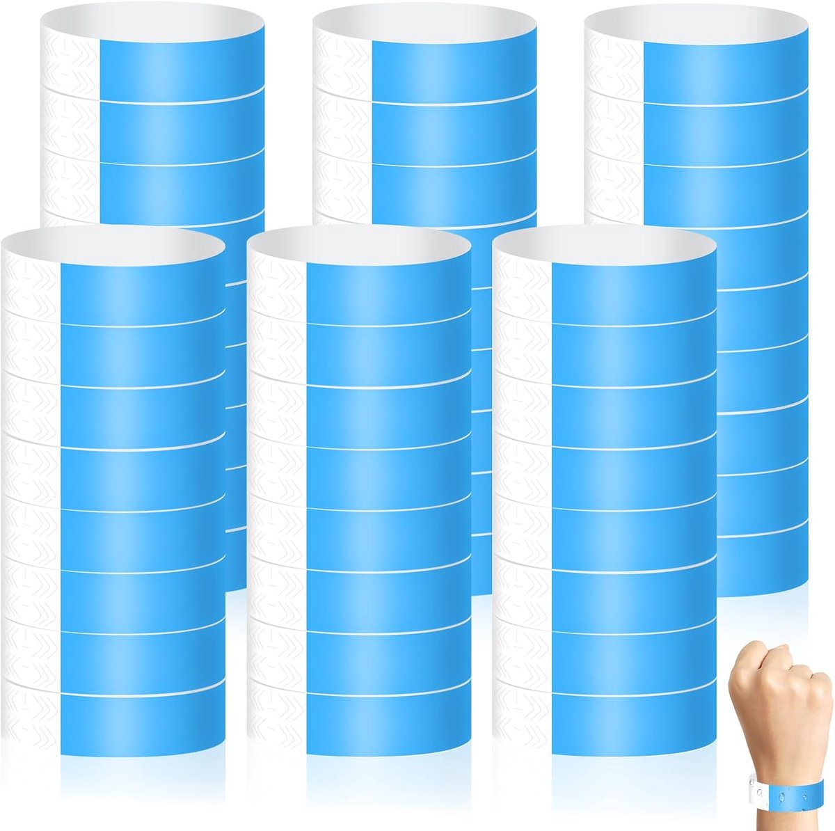400 stuks toegangsbanden, papier (blauw 2) | Waterdichte veiligheidsbanden, controlebanden voor evenementen, feesten, concerten, festivals, waterpark