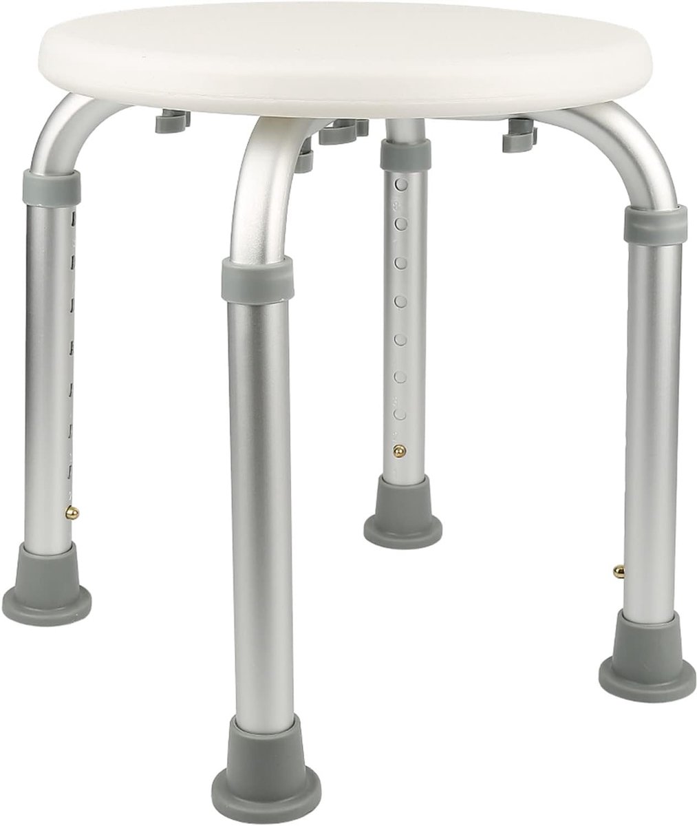 meihe Douchekruk + douchestoel, voor ouderen en gehandicapten, toilethulp (32 x 32 x 36-54 cm)