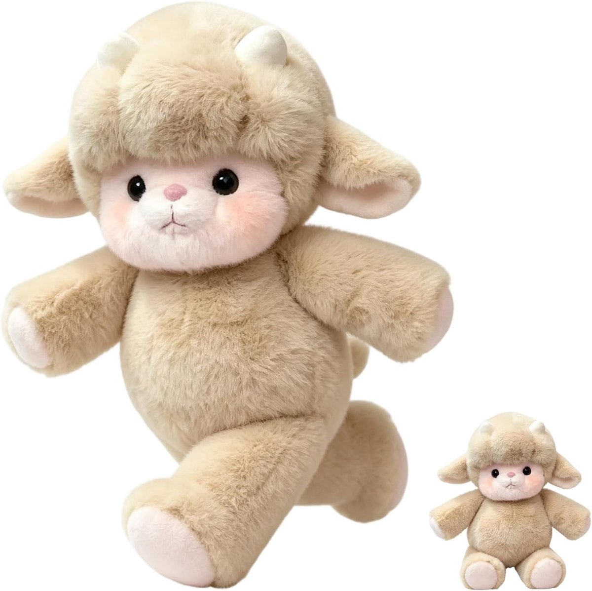 Sheep pluche speelgoed, 45 cm, loopschaap, pluche dier van een loopschaap, betoverend harig loopschaap, knuffeldier voor slaapkamer, woonkamer