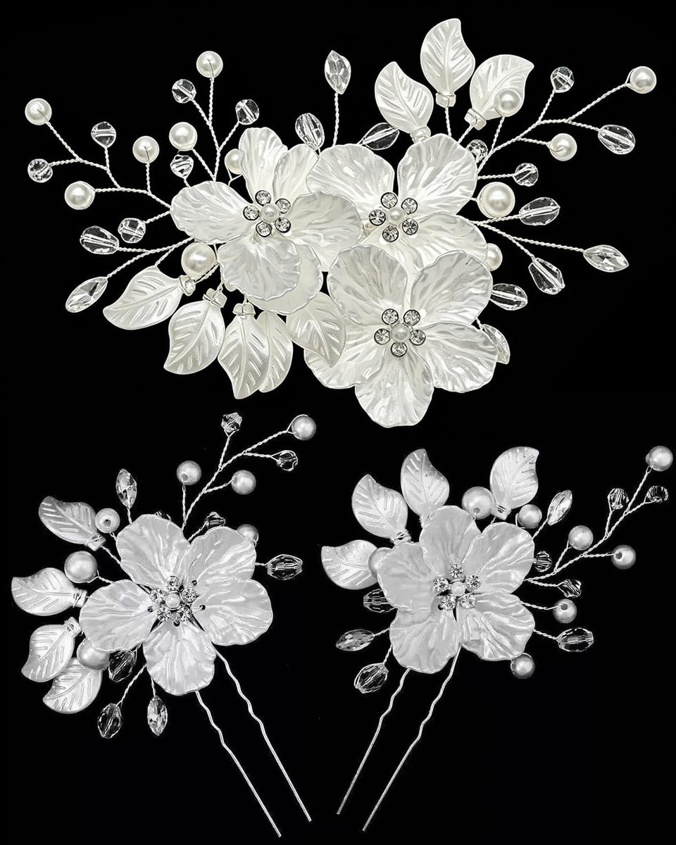 Haarspelden bloemen parels lichtpunten haar bruid haarspelden met witte parels bloemen voor bruiloft bruid bruidsmeisje meisje