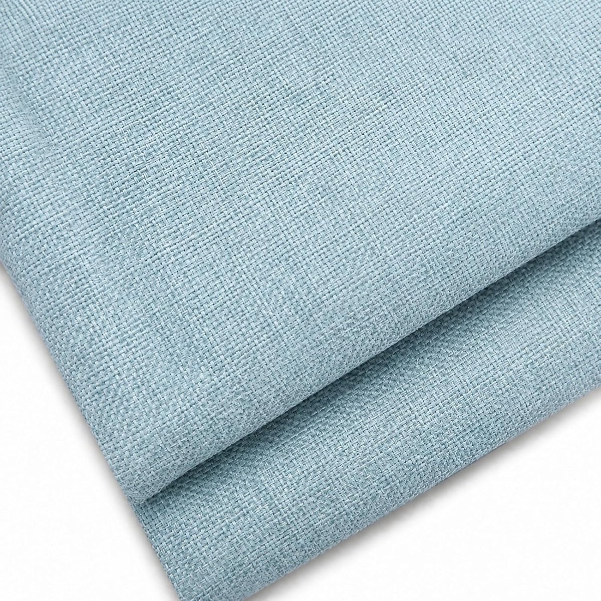 Stof linnenlook 250x148cm - meubelstof per meter voor bank, fauteuils & gordijnen - gestructureerde decostof - onderhoudsvriendelijk & duurzaam (lichtblauw, 250 x 148 cm)