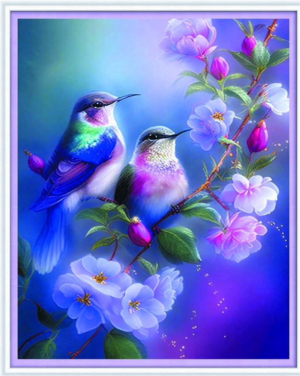 Kruissteekpakketten 11 Count Gestempeld, XXXXXX Borduurwerkset met Accessoires Voorbedrukt (40x50 cm) (Vogel)