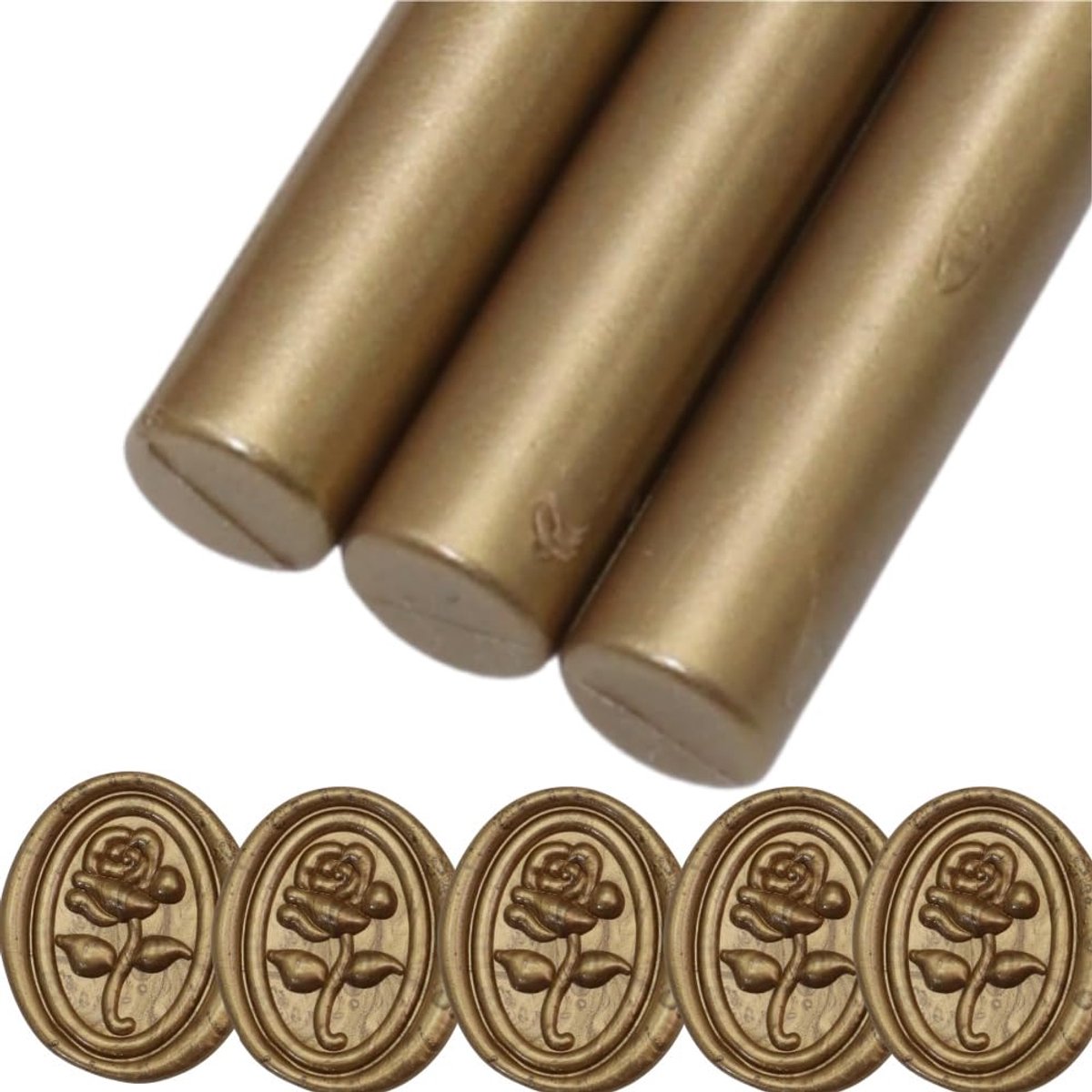 Lijmpistool Zegelwas Sticks voor Waszegelstempel Goudrood, ideaal voor Huwelijksuitnodigingen, Kaarten Enveloppen, Snailmails, Wijnpakketten, Pakket van 26 (Koper)