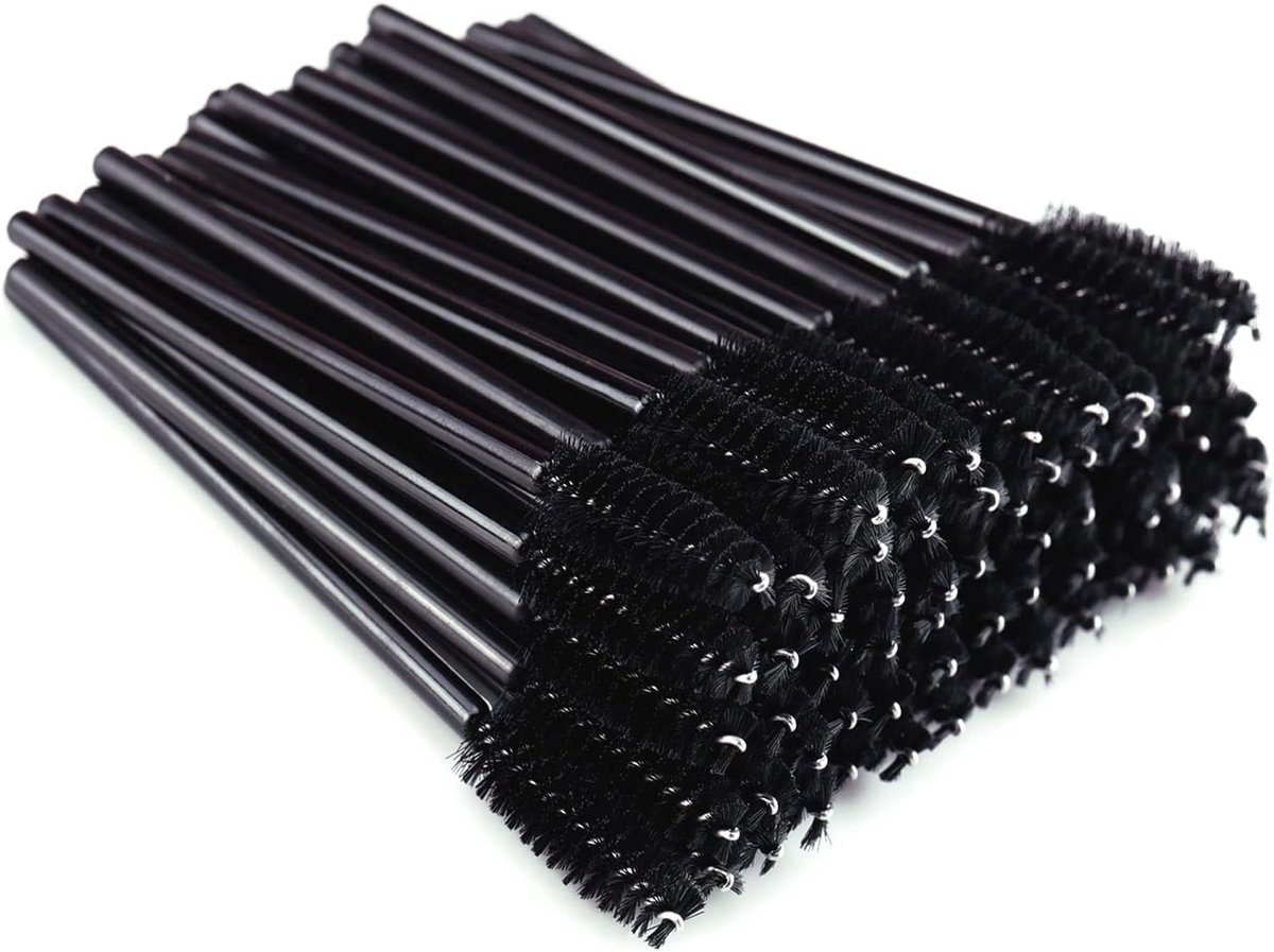 50 stuks mascara-kwasten Wegwerp Wimper Borstels Make-up gereedschappen | Wegwerp Mascara Staven Wenkbrauw Spoolie borstels Applicator