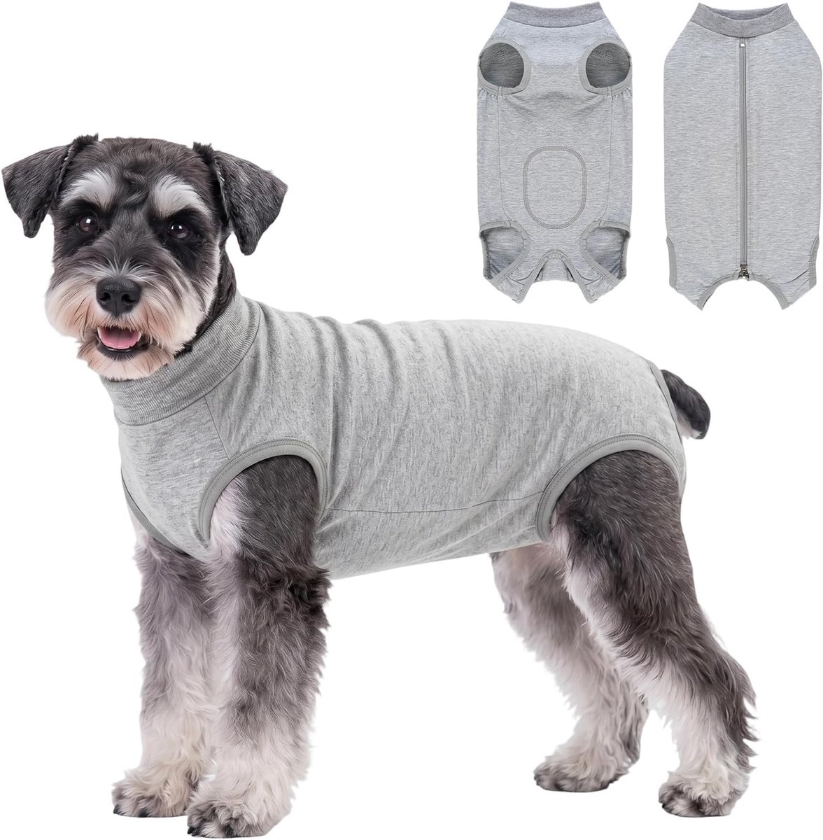 Herstelpak voor Honden na Operaties, Postoperatief Vest Met Ritssluiting Puppy's Chirurgische Pakje na Operaties Vrouwelijk Mannelijk, Alternatief Kraag Onesie voor Kleine Middelgrote Honden