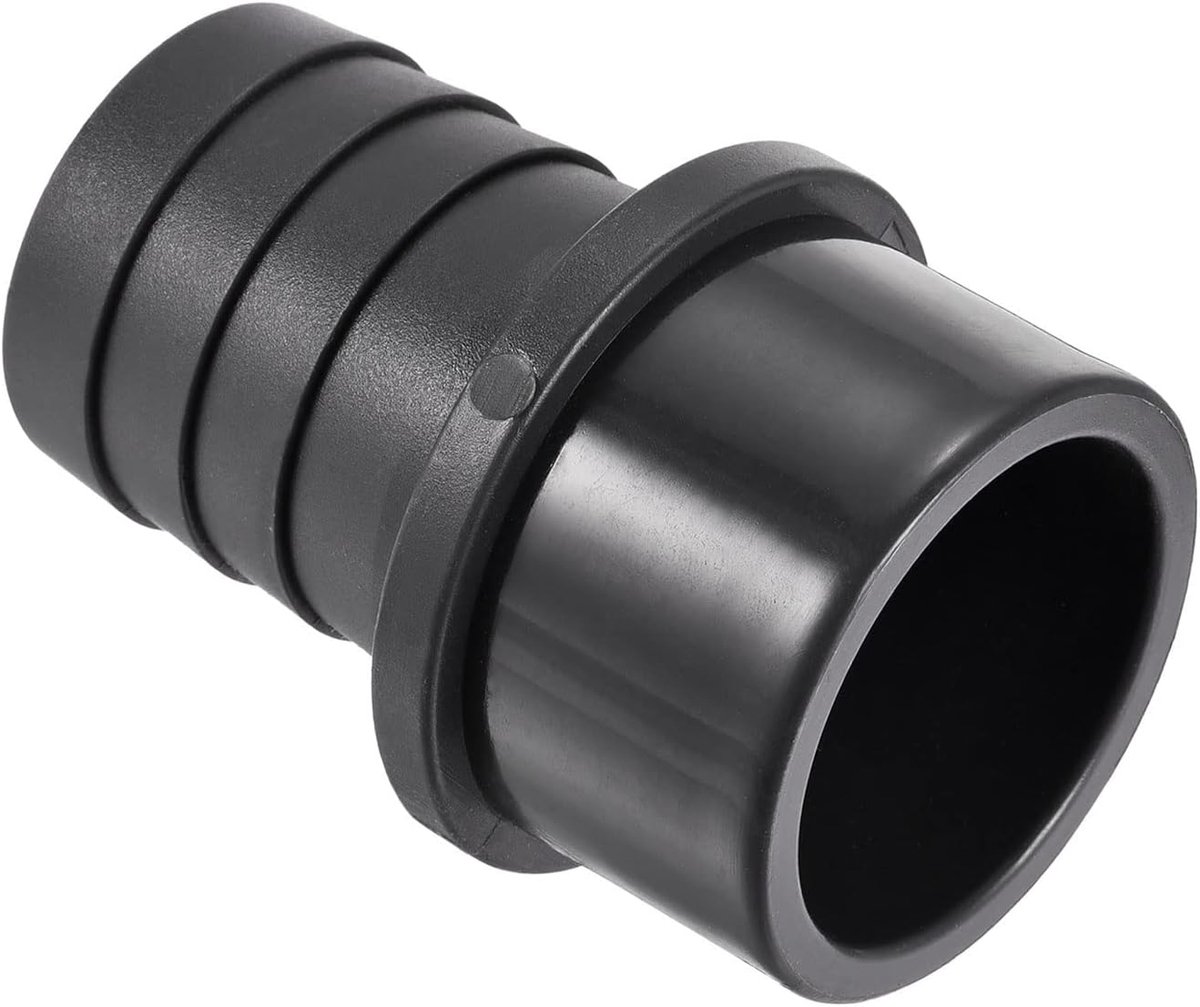 METERXITY 1 pak PVC buisfitting - waterpijpconnectoren 40 mm weerhaken rechte kabel verbinding toepassing voor buiten/tuin/zwembad (AD 50 mm zwart)