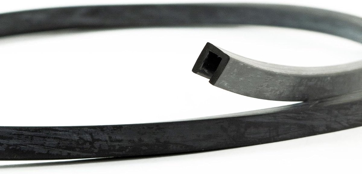 50 m fittingsprofiel FP3006 zwart 4,0 mm randbescherming afdichtingsprofiel veer tape