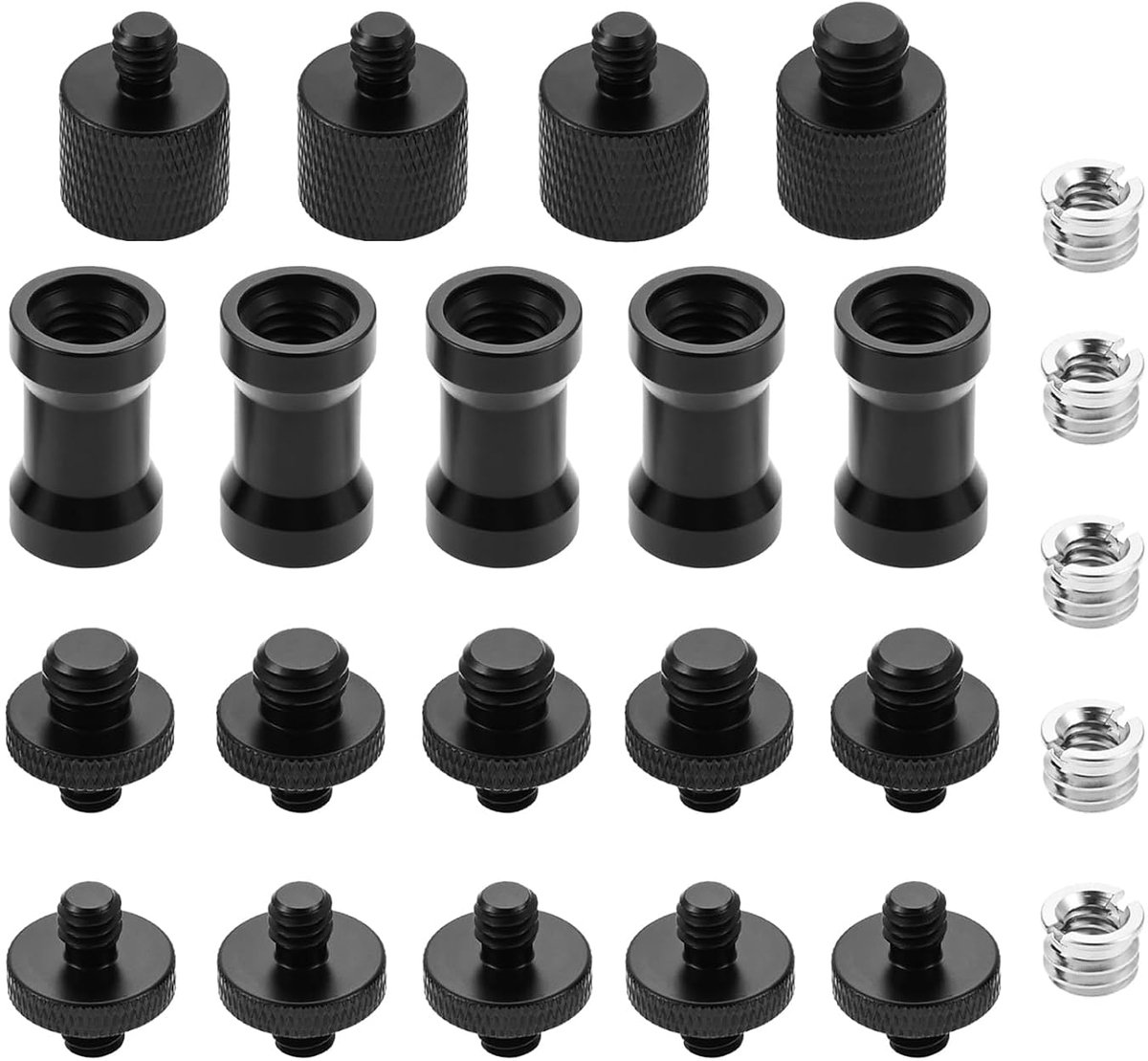 24 stuks camera-schroefadapter 3/8 naar 1/4 schroef statief adapter voor camerahouder