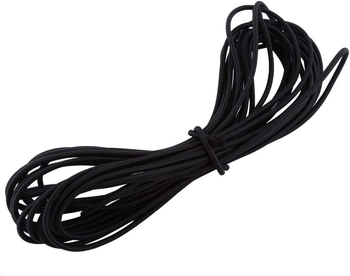 1 st 4mm x10 Meter Sterke Elastische Koord voor Bungee Touw Shock Cord Tie Down DIY Craft Sieraden Maken, Outdoor Tenten Handtassen Bagage Strand Paraplu's Vervanging (Zwart)
