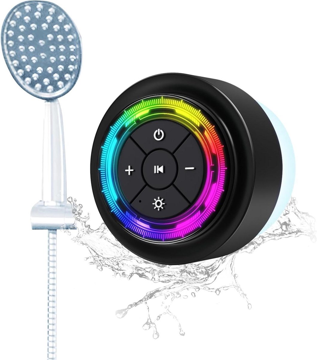 Bluetooth Douche Speaker - Waterproof Speaker Draagbare Speaker - Muziek Luisteren - IPX7 Waterdicht - 8W Vermogen - Wit
