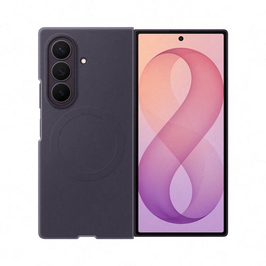 Samsung Galaxy Z Fold 8 Ultra Siliconen Back Cover met Magneet Paars