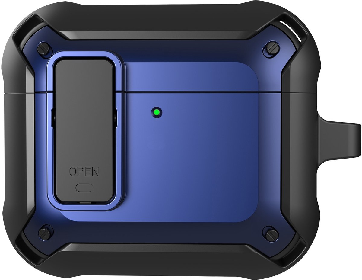 Mobigear Hoesje geschikt voor Apple AirPods 4 Hardcase Hoesje | Mobigear Bumblebee - Marineblauw