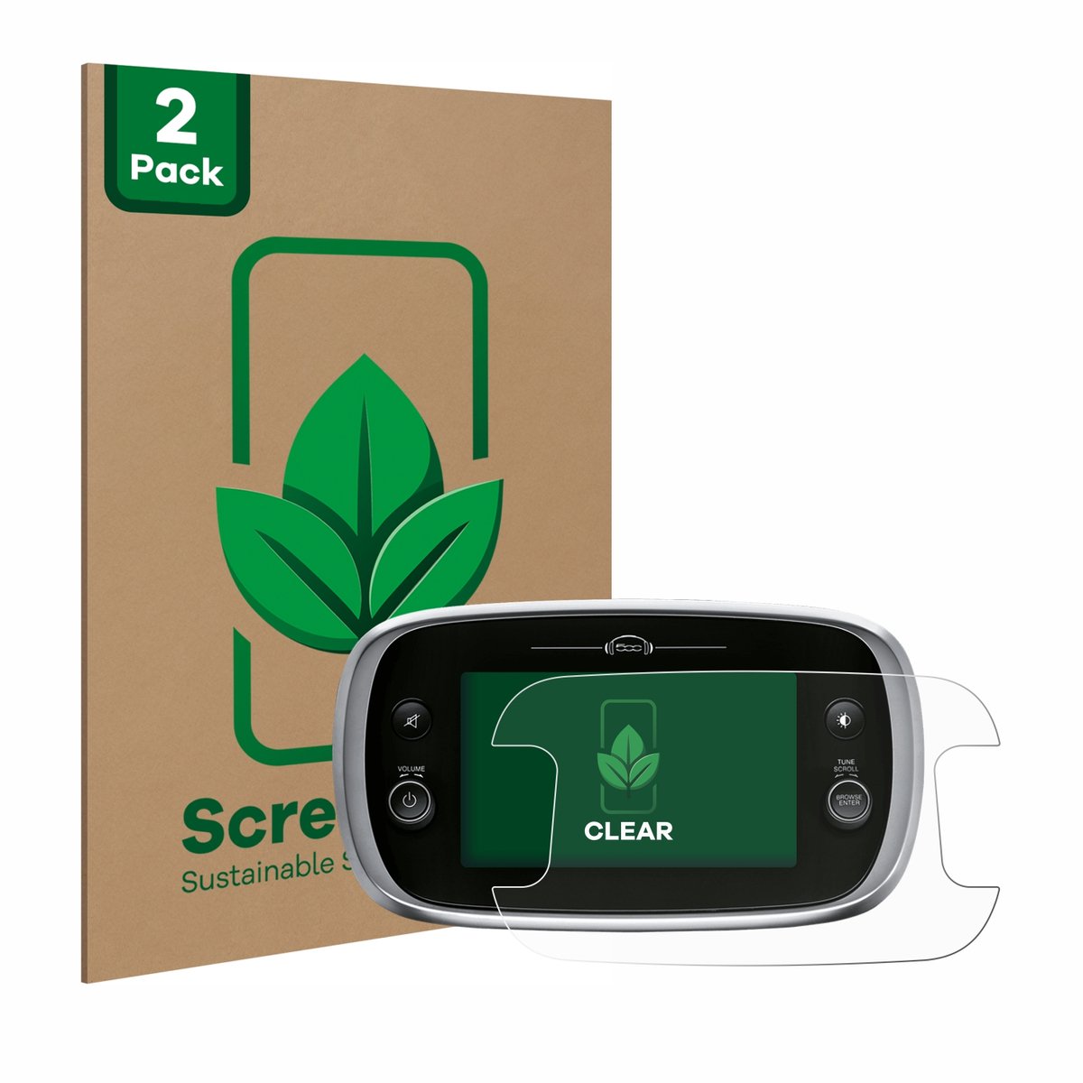 2 Stuks Screenprotector voor Fiat 500X Uconnect 7" - Hoogwaardige Beschermfolie transparant