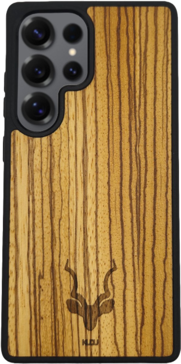 KuduStore Samsung Galaxy S26 Ultra telefoonhoesje - Houten hoesje - Zebrano