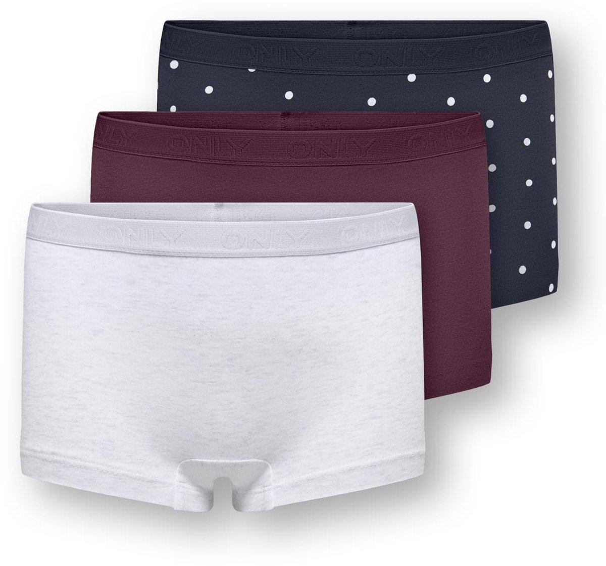 ONLY- KOGLOLA 3-PACK LOGO HIPSTER ACC - Dames - Briefs