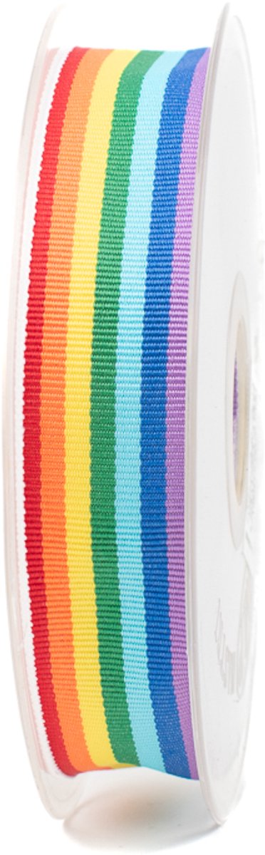 Decoratielint - cadeaulint - 25 mm x 20 meter - regenboog
