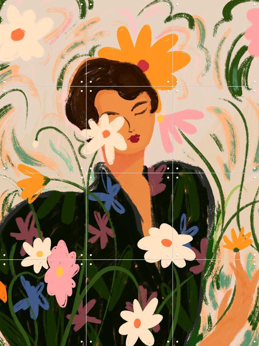IXXI Fragrance of Springtime, Arty Guava - 60 x 80 cm - Gratis ophangtool - Grote wanddecoratie en posters - Kleurrijk, Pop art, Illustraties