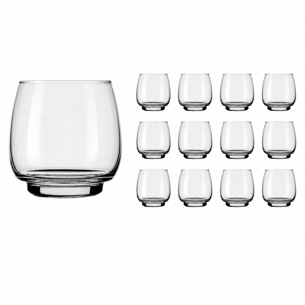Libbey Orbital Whiskyglazen - Tumbler Set - Transparant Reliëf Persglas - 495 ml - 12 Stuks