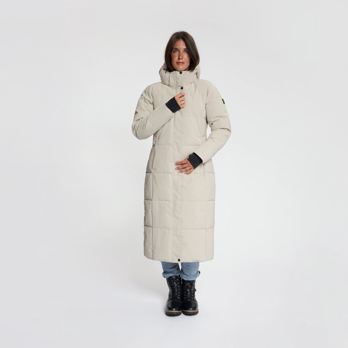 Travelin’ Andels Dames Puffer winterjas Waterdicht Sand Creme