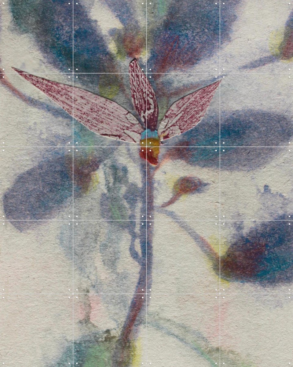 IXXI Lila, RAR Kramer - 80 x 100 cm - Gratis ophangtool - Grote wanddecoratie en posters - Impressionisme, Naturalisme, Aquarel, Illustraties, Gang