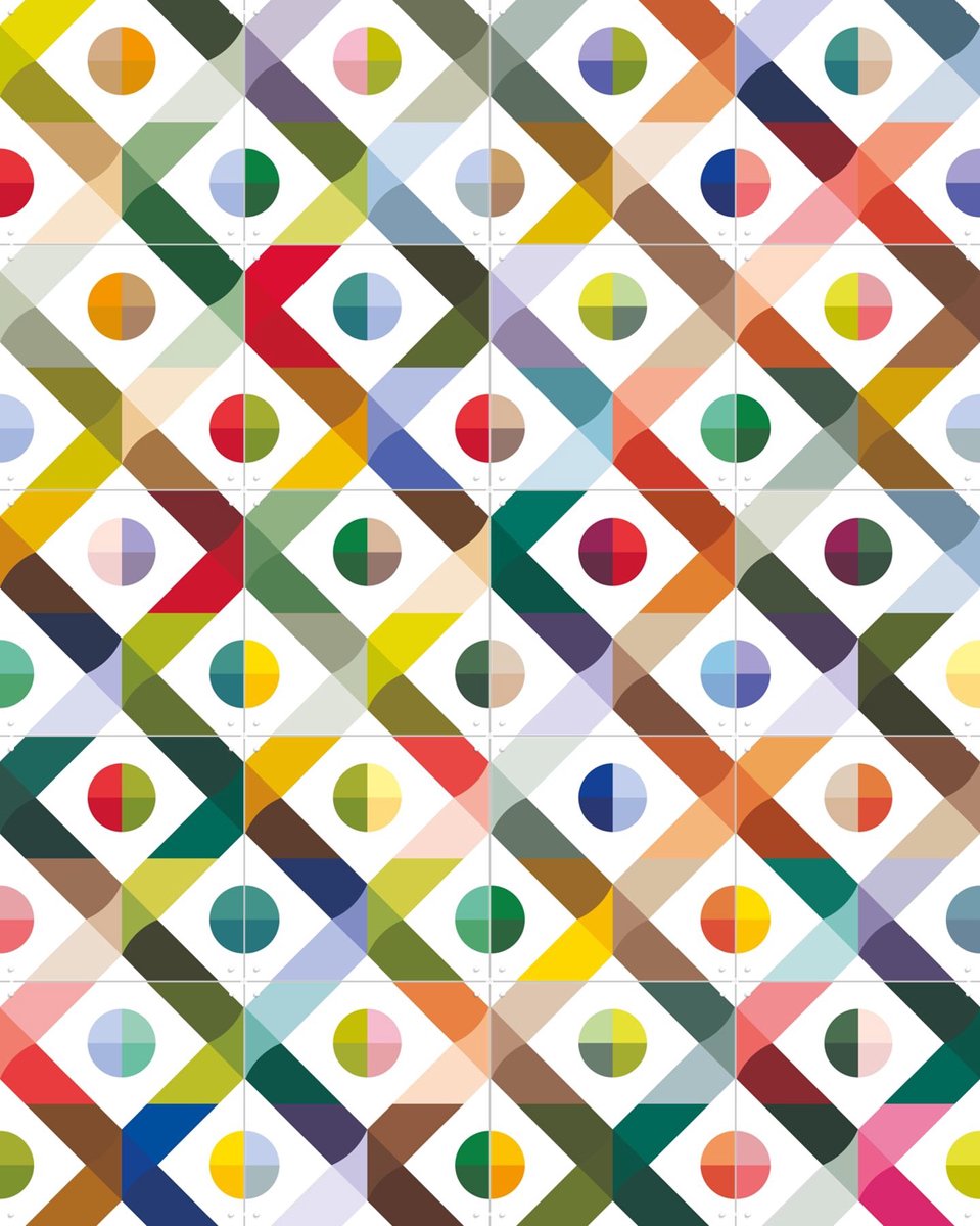 IXXI Piazza Collagebox, Markus Laible - 80 x 100 cm - Gratis ophangtool - Grote wanddecoratie en posters - Minimalisme, Speels, Digitale Kunst