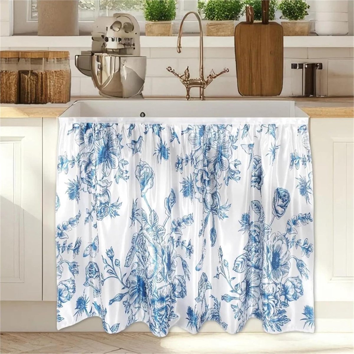 kort gordijn-Bloemen gordijnen verduisterend-half gordijn-Keuken decoreren-half gordijn voor café-Kastgordijnen -Keukengordijnen-rivacy Kort