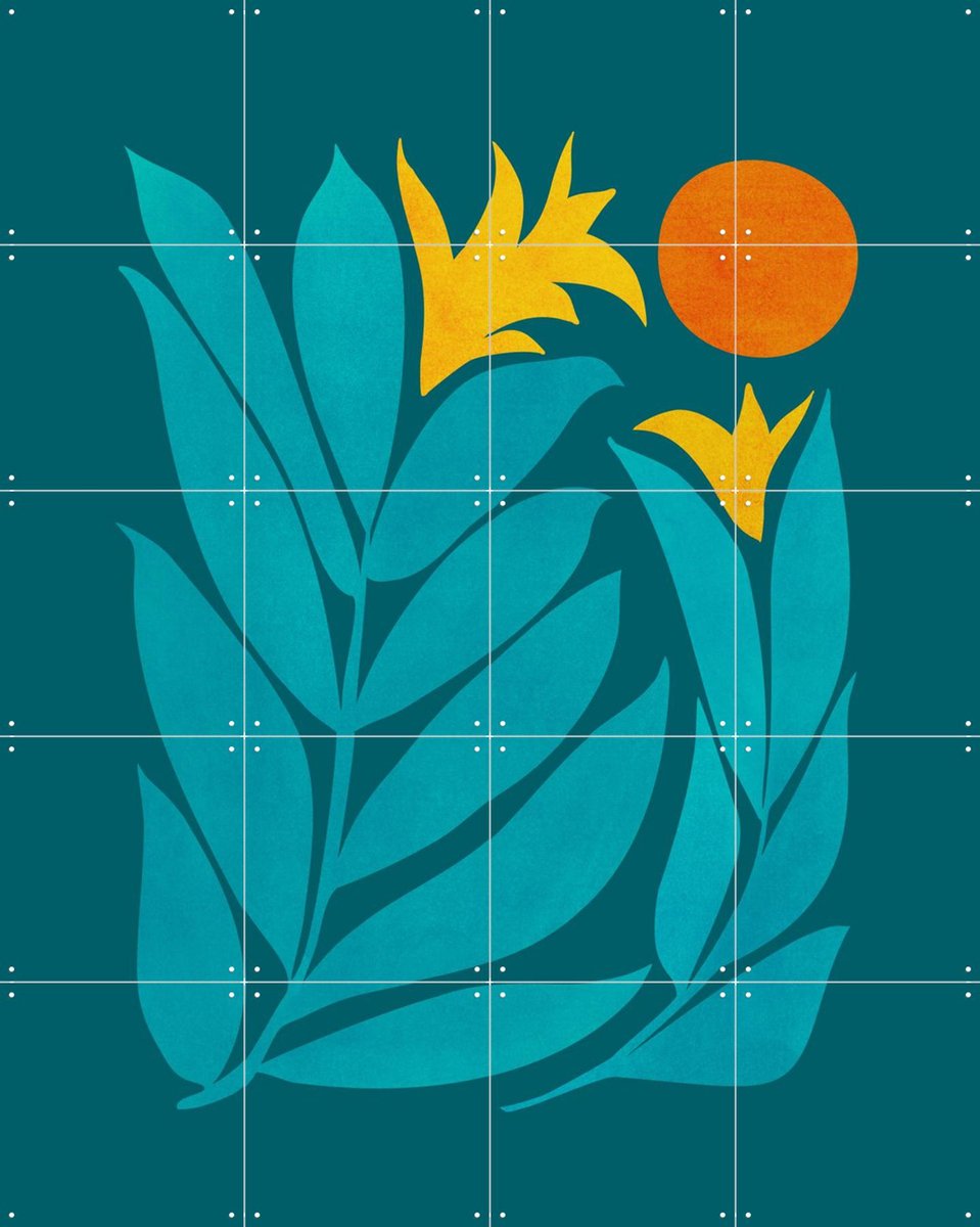 IXXI Community Garden After Dark, Kristian Gallagher & Various - 80 x 100 cm - Gratis ophangtool - Grote wanddecoratie en posters - Pop art