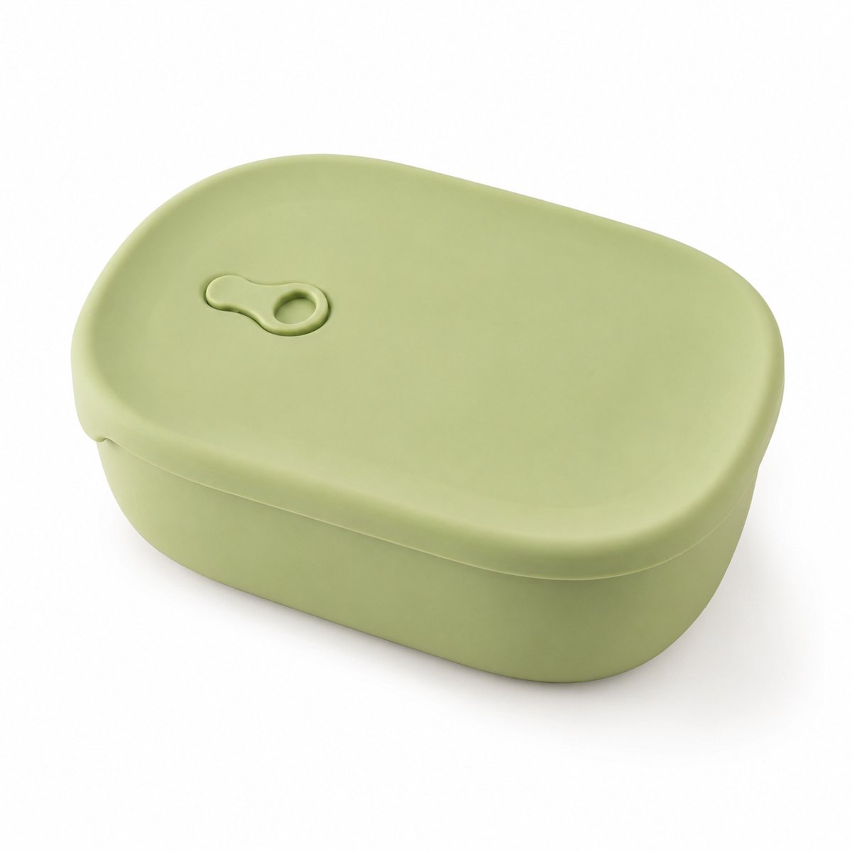 VHV - Lunchbox met 3 Vakken 1000 ml - Bento Brooddoos met Ventiel - Compacte Maaltijdbox voor Werk, School en Onderweg - Lichtgroen