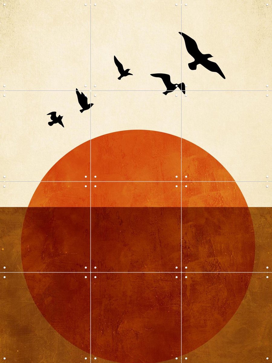 IXXI Free To Be, Kubistika - 60 x 80 cm - Gratis ophangtool - Grote wanddecoratie en posters - Speels, Vintage, Geometrische Kunst, Abstract, Modern