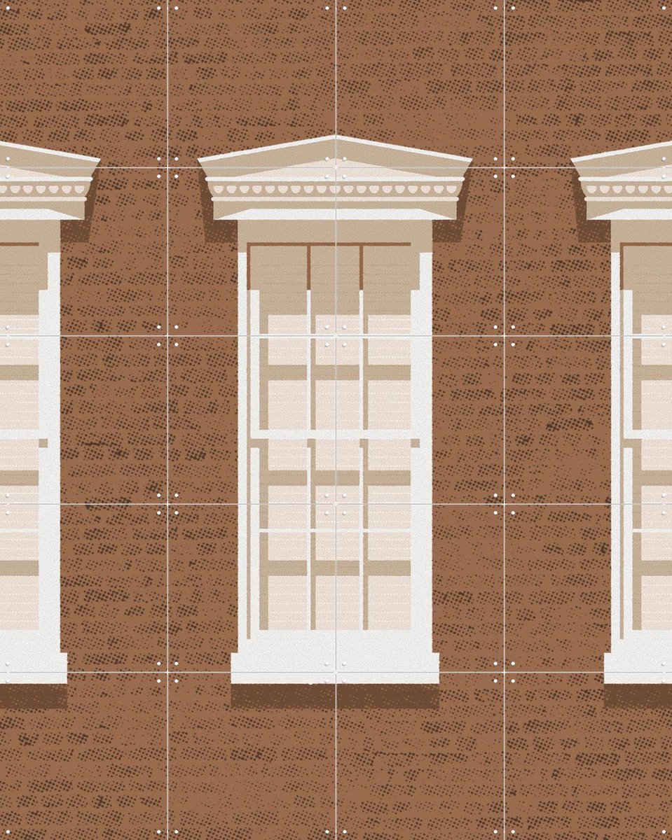 IXXI Windows, Tim Lautensack - 80 x 100 cm - Gratis ophangtool - Grote wanddecoratie en posters - Digitale Kunst, Illustraties, Modern, Trap, Gang