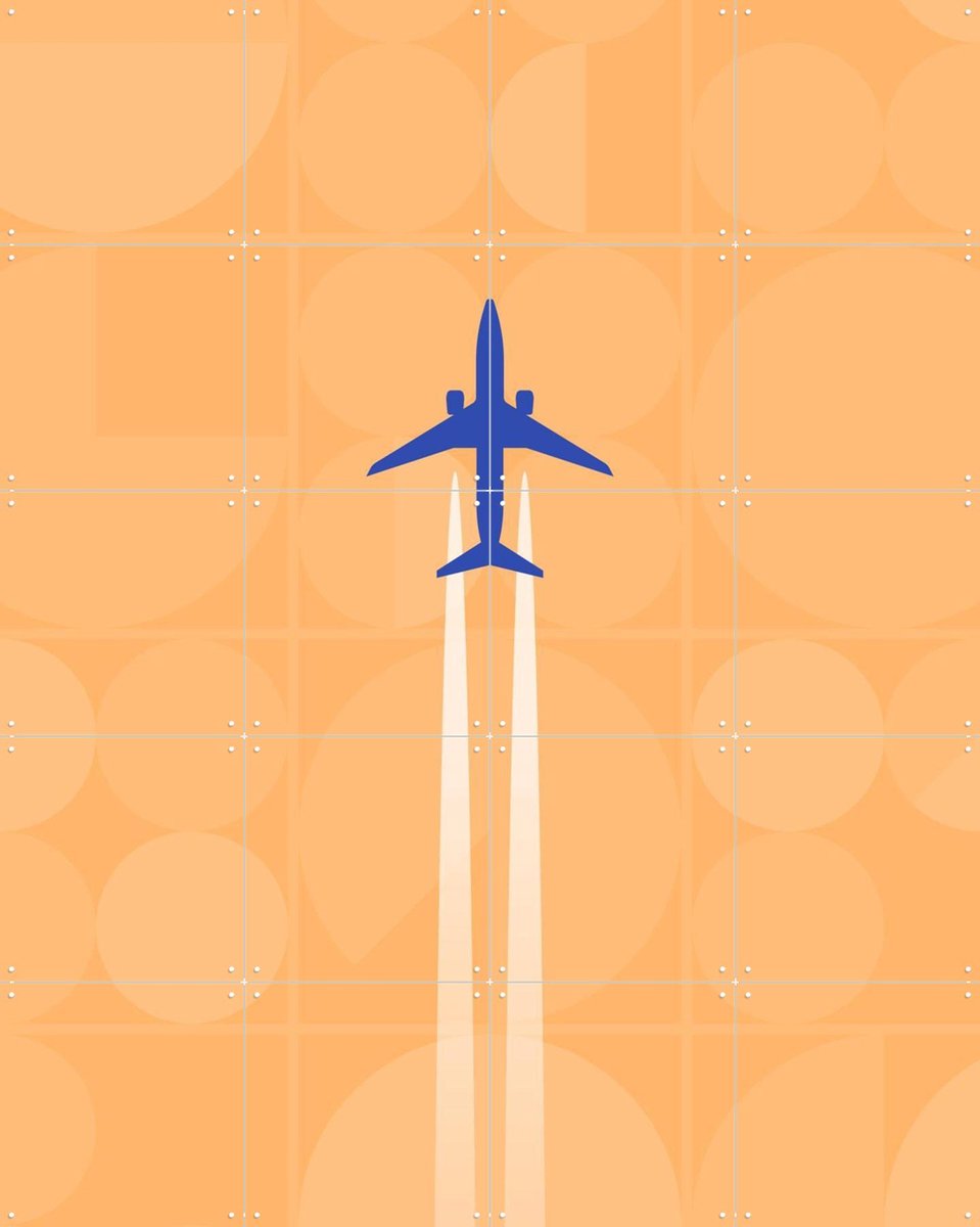 IXXI Birds Eye, Tim Lautensack - 80 x 100 cm - Gratis ophangtool - Grote wanddecoratie en posters - Digitale Kunst, Modern, Abstract, Minimalisme