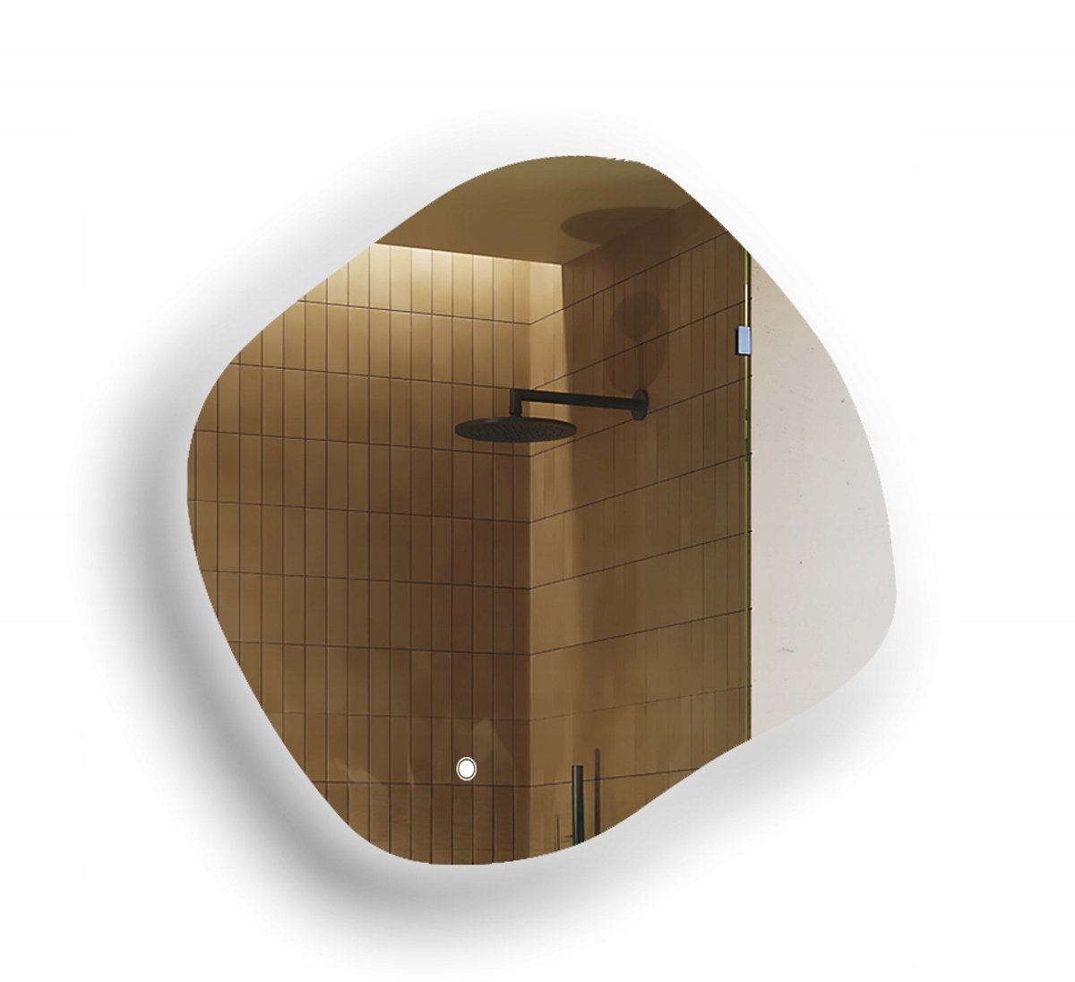 Ovaal LED Badkamerspiegel 104x94cm met Touch Schakelaar