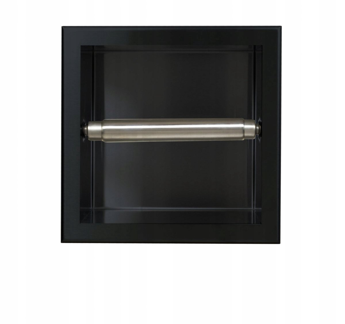 Inbouw Toiletrolhouder Zwart RVS - Balneo